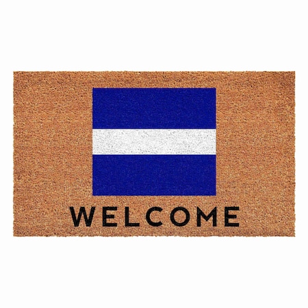 Calloway Mills Personalized Door Mat, Blue, White, Black, Natural, 24 in W x 36 in L 108122436J
